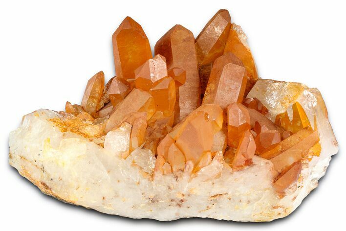 Tangerine Quartz Crystal Cluster - Brazil #367170
